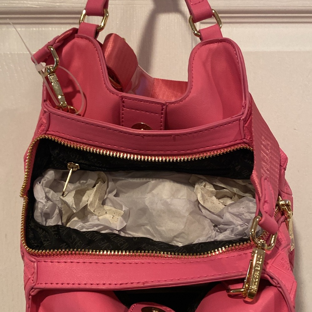 BNWT STEVE MADDEN BCami Pink Crossbody Satchel Bag - Picture 7 of 7